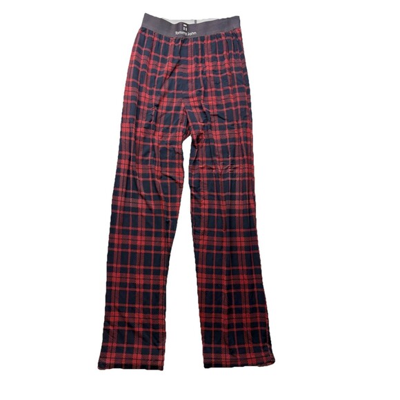 Tommy John Plaid Pajama Pants Navy Red Men's Size Small *Flawed* - Picture 1 of 4